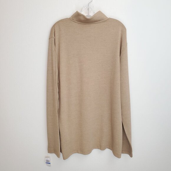 Izod Luxury Classics Long Sleeve Feeder Stripe 1/4 zip pullover - Picture 10 of 11